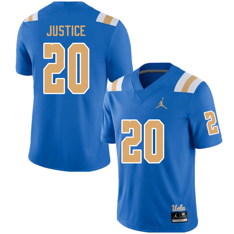 Jordan Brand Men #20 DJ Justice UCLA Bruins College Football Jerseys Sale-Blue - Click Image to Close